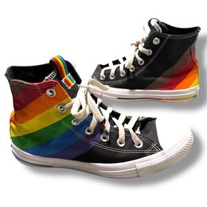 Converse Black Rainbow High-Top Sneakers